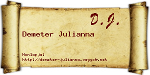 Demeter Julianna névjegykártya